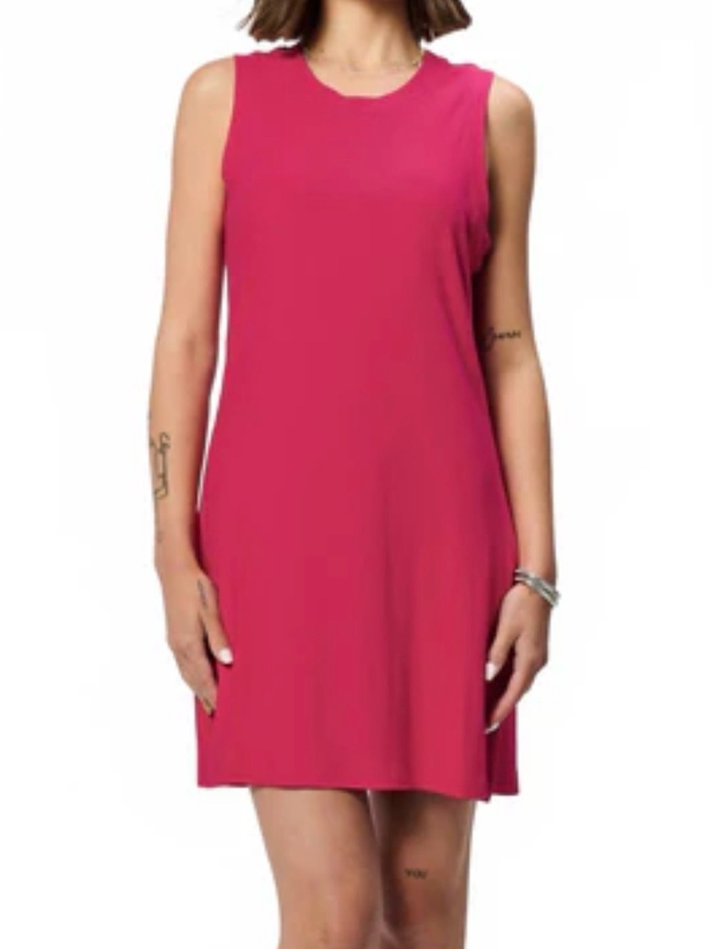 Reiss Sleeveless Shift Dress Hot Pink Mini Dress Size US 4 UK 8 EU 36